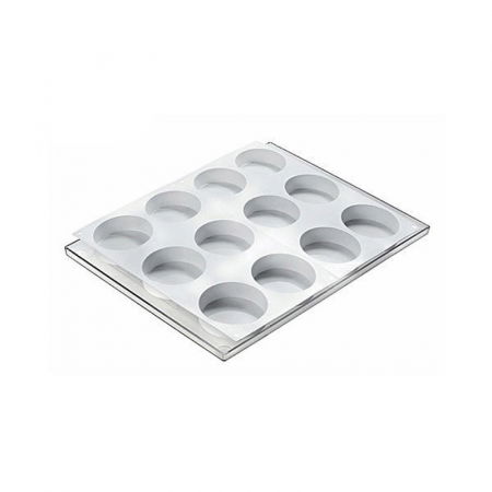 Matrite, Forme Inghetata, Gelaterie - Forma Silicon Inghetata Discotto, 2 forme silicon x 6 cav. Ø 7.65 x H 2.5 cm, 114 ml (BISC02-SF120)