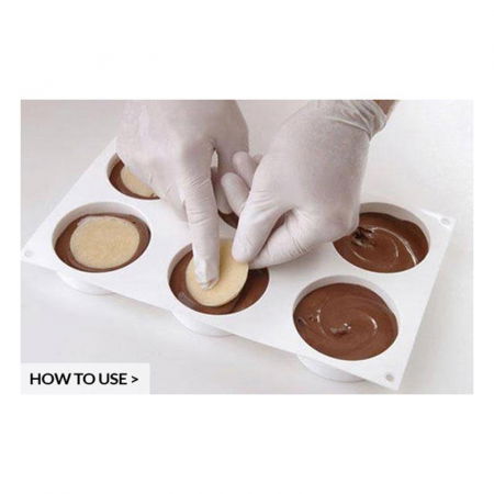 Forma Silicon Inghetata Discotto, 2 forme silicon x 6 cav. Ø 7.65 x H 2.5 cm, 114 ml (BISC02-SF120) [4]