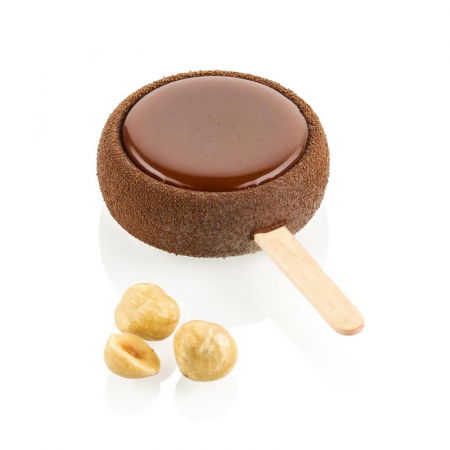 Matrite, Forme Inghetata, Gelaterie - Forma Silicon Inghetata GEL017M, 2 forme x 6 cavitati Ø 5.4 x H 1.9 cm, 35 ml, 50 bastonase