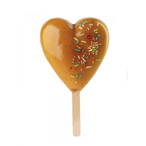 Matrite, Forme Inghetata, Gelaterie - Forma Silicon Inghetata Heart IC GEL03, 2 forme x 2 cav. 9.1 x 8.5 x H 2.3 cm, 96 ml, 50 bastonase