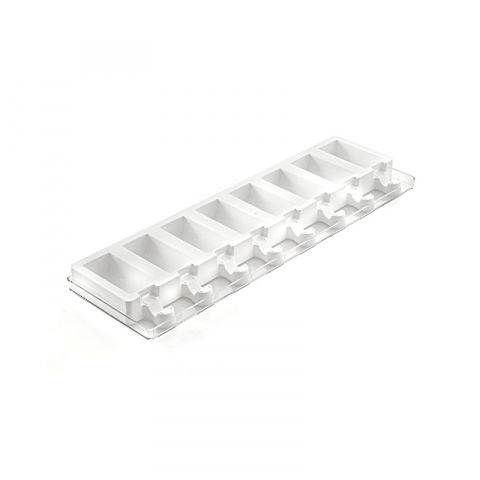 Matrite, Forme Inghetata, Gelaterie - Forma Silicon Inghetata Mini Chic, 2 forme x 8 cav. 6.9 x 3.8 x H 1.8 cm, 38 ml, 100 bastonase