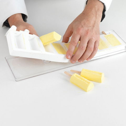 Forma Silicon Inghetata Mini Chic GEL05M, 4 cavitati x 7 x 3.2 x H 2.2 cm, 38 ml, 50 bastonase [6]