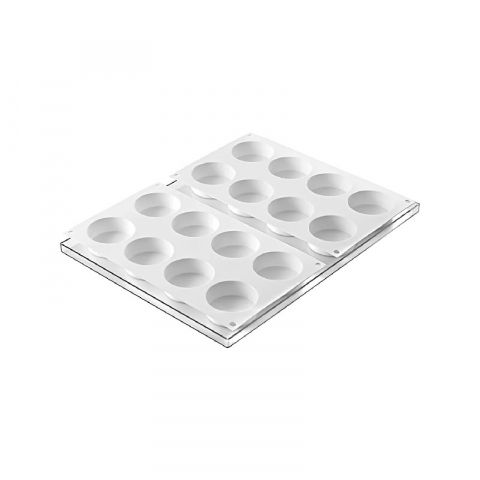 Matrite, Forme Inghetata, Gelaterie - Forma Silicon Inghetata Mini Discotto, 2 forme silicon x 8 cav. Ø 6.3 x H 2.2 cm, 61 ml (BISC02M)