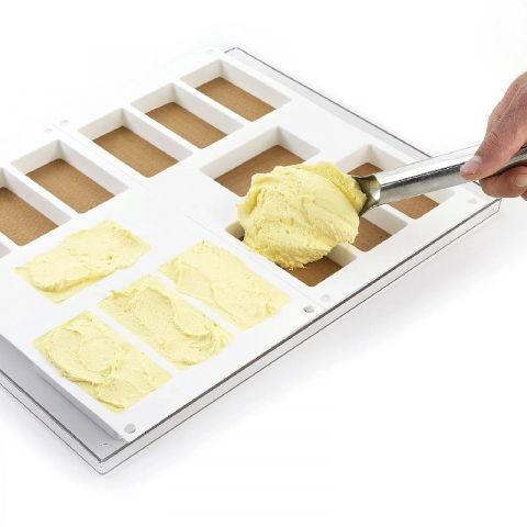 Forma Silicon Inghetata Sandwich Biscuit, 2 forme silicon x 7 cav. 8.7 x 4.8 x H 4.8 cm, 97 ml (BISC01) [4]