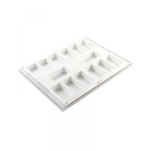 Matrite, Forme Inghetata, Gelaterie - Forma Silicon Inghetata Sandwich Biscuit, 2 forme silicon x 7 cav. 8.7 x 4.8 x H 4.8 cm, 97 ml (BISC01)