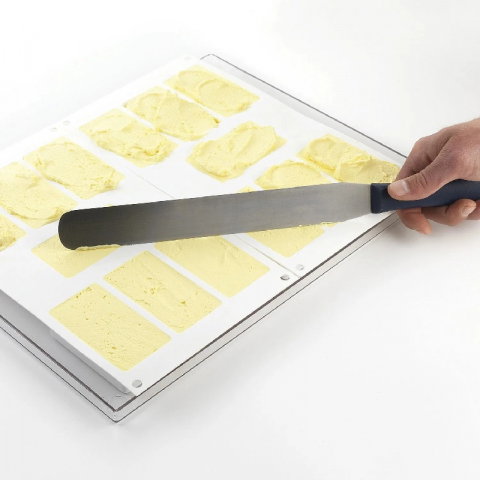 Formă Silicon pentru Înghețată și Desert pe Băț Sandwich Biscuit Slim, 2 forme silicon x 6 cav. 12 x 4.5 x H 2 cm, 110 ml (BISC03) [4]