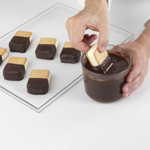 Forma Silicon Inghetata Sandwich Mini Biscuit Double, 2 forme silicon x 8 cav. 7.05 x 4.85 x H 2.05 cm, (BISC04M) [6]