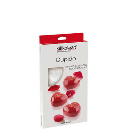 Forme 17.5x30cm Monoportii, Mignon - Forma Silicon Inima Cupido Ø 4.5 x H 2.4 cm, 15 cavitati, 30 ml