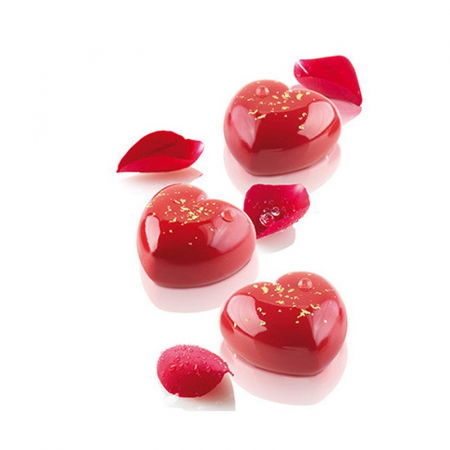 Forme 17.5x30cm Monoportii, Mignon - Forma Silicon Inima Cupido Ø 4.5 x H 2.4 cm, 15 cavitati, 30 ml