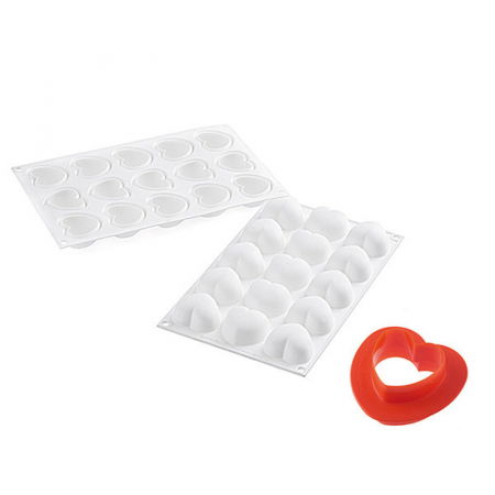 Forma Silicon Inima Cupido Ø 4.5 x H 2.4 cm, 15 cavitati, 30 ml [2]
