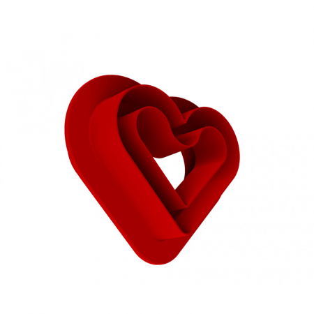 Forma Silicon Inima Level 8 x 6.6 x H 1.2 cm, 8 cavitati, 35 ml + decupator [4]