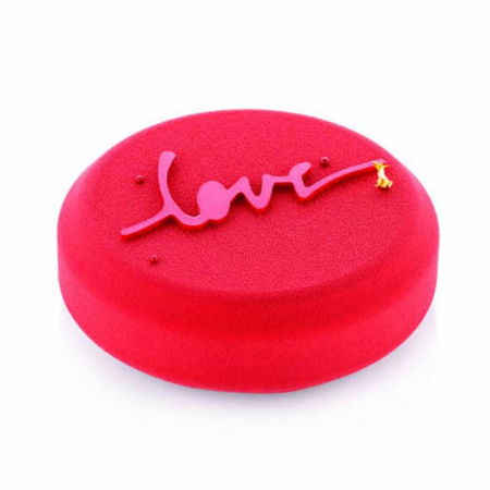 Forme Silicon pentru Torturi si Prajituri - Forma Silicon Love Ø 12 x H 3.5 cm, 360 ml + covoras Love