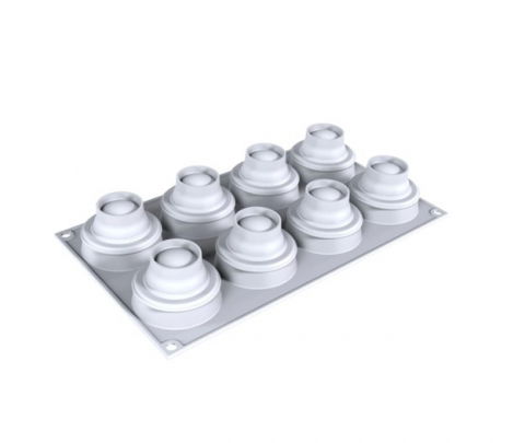 Forma Silicon Margareta Daisy Ø 5.8 x H 4.1 cm, 8 cavitati x 62 ml + decupator [2]