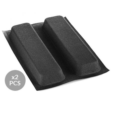Forme Silicon Microforate - Forma Silicon Microforata 30.5 x 20.3 cm, 2 Cavitati 27 x 7 x H 3 cm, Set 4 buc