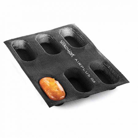 Forme Silicon Microforate - Forma Silicon Microforata 30.5 x 20.3 cm, 6 Cavitati 9.5 x 4 x H 2.5 cm, Set 2 buc