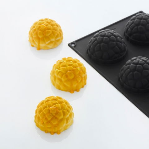 Forme 30x40cm Monoportii, Mignon - Forma Silicon Mimosa Ø 6.35 x H 4.4 cm, 6 cavitati, 86 ml