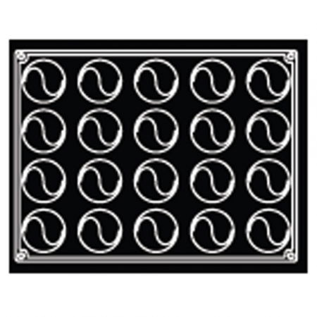 Forme 30x40cm Monoportii, Mignon - Forma Silicon Minge Tenis 3D, Monoportii Ø 5.5 cm, 80 ml, 20 cavitati