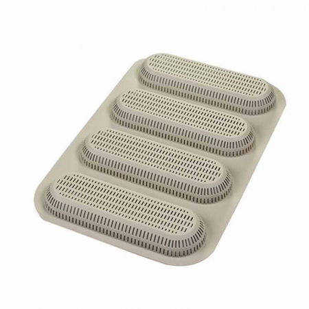 Forme Silicon Microforate - Forma Silicon Mini Bagheta 17 x 5.5 x H 2 cm, 4 cavitati