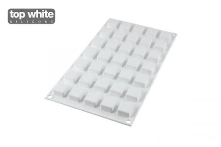 Forme de Silicon Cofetarie - Forma Silicon Micro Patrat 2.1 x 2.1 x H 1.3 cm, 35 cavitati, 5 ml