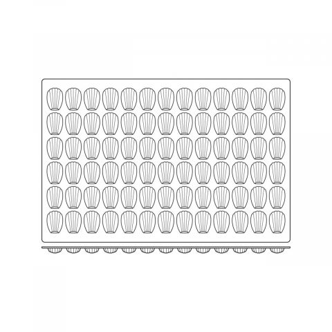 Forma Silicon Mini Madeleine Mignon 4.65 x 3.3 x H 1.45 cm, 78 cavitati, 11 ml (SQ030) [3]