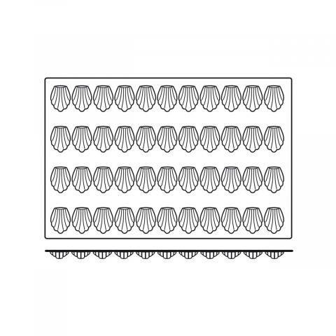 Forma Silicon Mini Madeleine Monoportii 7.7 x 4.45 x H 1.8 cm, 44 cavitati, 32 ml (SQ005) [2]