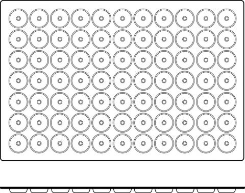 Forma Silicon Mini Savarin Mignon Ø 4.1 x H 1.2 cm, 77 cavitati, 12 ml (SQ033) [2]
