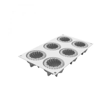 Forme de Silicon Cofetarie - Forma Silicon Mini Wave Ø 7.3 x H 4 cm, 6 cavitati, 105 ml