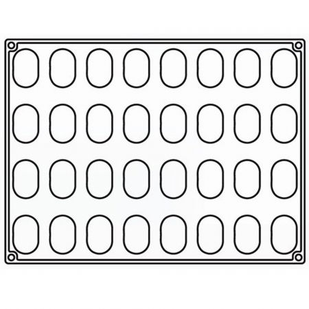 Forme de Silicon Cofetarie - Forma Silicon Miss, Mignon 4.6 x 2.8 x h 2 cm, 18 ml, 32 cavitati
