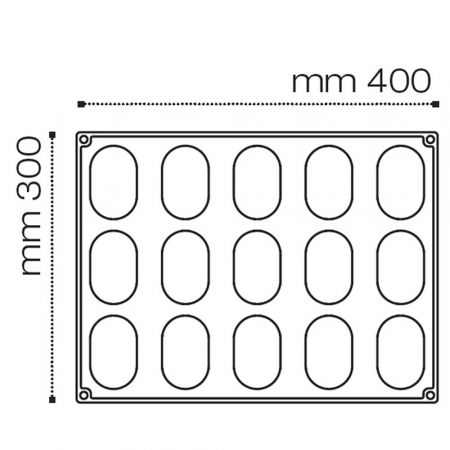 Forme 30x40cm Monoportii, Mignon - Forma Silicon Miss, Monoportii 7.8 x 4.8 x h 3.3 cm, 90 ml, 15 cavitati