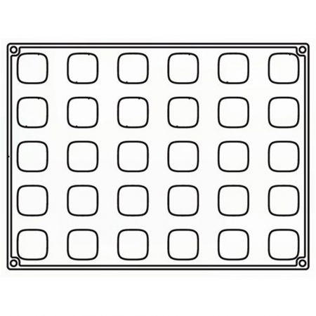 Forme 30x40cm Monoportii, Mignon - Forma Silicon Mister, Mignon 3.5 x 3.5 x h 2 cm, 18 ml, 30 cavitati