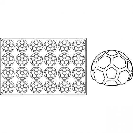 Forme 60x40cm Monoportii, Mignon - Forma Pavoflex 60x40 cm Minge Ø8xh4.5 cm, 24 cavitati, 150 ml