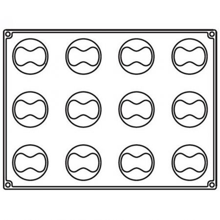 Forme 30x40cm Monoportii, Mignon - Forma Silicon Moon, Monoportii Ø 6 x h 5 cm, 100 ml, 12 cavitati