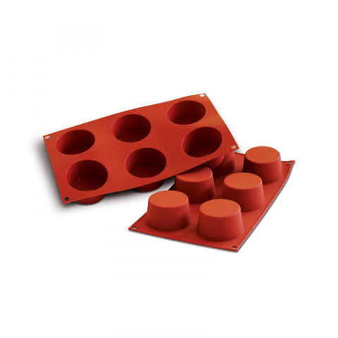 Forme 17.5x30cm Monoportii, Mignon - Forma Silicon Muffin mediu Ø 6.8 x H 3.8 cm, 6 cavitati, 119 ml