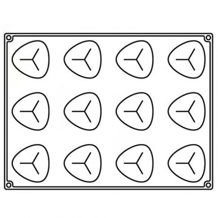 Forme 30x40cm Monoportii, Mignon - Forma Silicon Natural, Monoportii 6,9 x 6,8 x h 5,2 cm, 100 ml, 12 cavitati