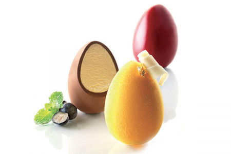 Forme de Silicon Cofetarie - Forma Silicon Ou 3D, Ø 5 x H 7.3 cm, 5 cavitati, 100 ml