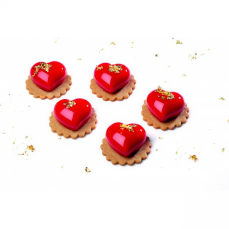 Forme 30x40cm Monoportii, Mignon - Forma Silicon Passion Inima Mini, Mignon 4 x 3 x h 2 cm, 18 ml, 30 cavitati