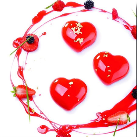 Covorase Silicon Decor Relief - Forma Silicon Passion Inima Mini, Monoportii 7.1x6.6xh3.8 cm, 100 ml, 12 cavitati