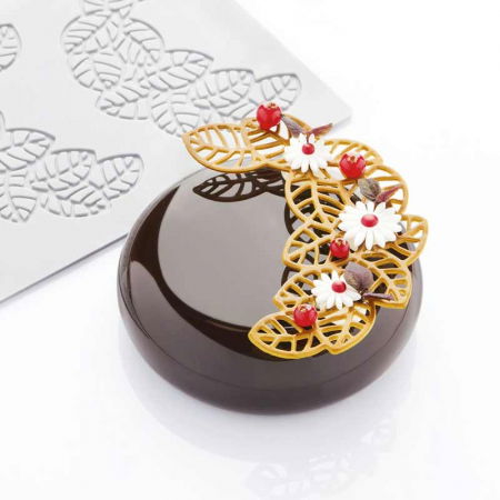 Forma Silicon PavoDecor Frunze Forma Semiluna, 3 cavitati 14 x 10 x H 0.2 cm, 8.5 ml [2]