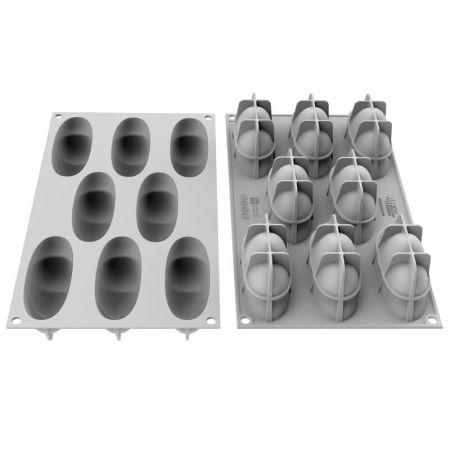 Forme Silicon Monoportii, Mignon - Forma Silicon Petal 9.8 x 3.8 x H 4.8 cm, 8 cavitati