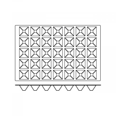Forma Silicon Piramida Monoportii 6.5 x 6.5 x H 3.5 cm, 35 cavitati, 61 ml, (SQ010) [2]
