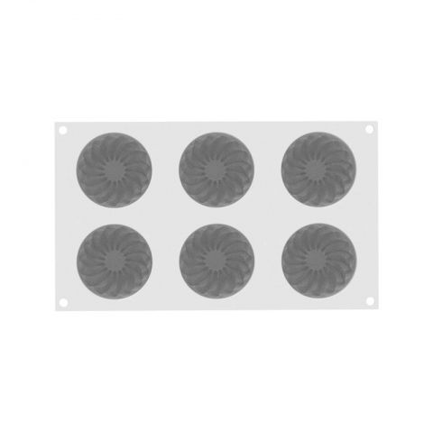 Forma Silicon Pleincoeur Rotund Ø 7 x H 4.8 cm, 6 cavitati x 142 ml [3]