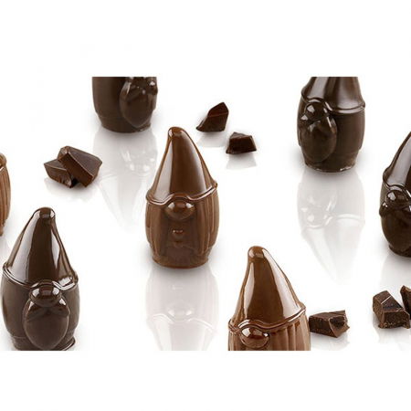 Forme Multicavitati Mici - Forma Silicon Praline Mr & Mrs Brown Ø 2.5 x H 4 cm, 10 ml, 15 cavitati (SCG56)