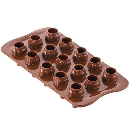 Forma Silicon Praline Mr & Mrs Brown Ø 2.5 x H 4 cm, 10 ml, 15 cavitati (SCG56) [3]
