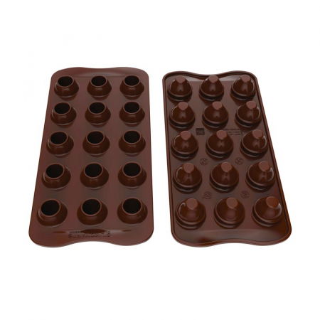 Forme Multicavitati Mici - Forma Silicon Praline Ou Choco 3D Ø 2.3 x H 3 cm, 10 ml, 15 cavitati (SCG58)
