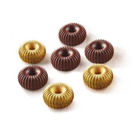 Forme Multicavitati Mici - Forma Silicon Praline Silikomart 3D Crown Ø 3 x H 1.5 cm, 9 ml, 11 cavitati (SCG49)