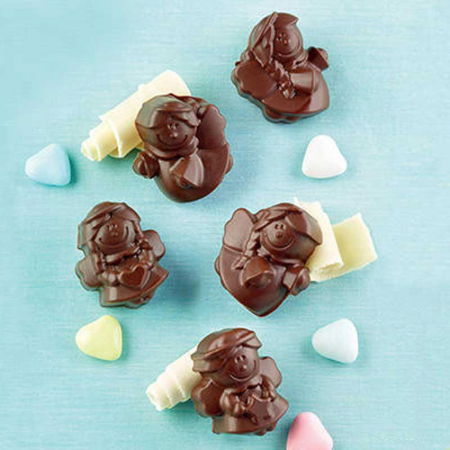 Forme Multicavitati Mici - Forma Silicon Praline Silikomart Ingeri 3.5 x 3 x H 1.6 cm, 9.3 ml, 12 cavitati (SCG27)