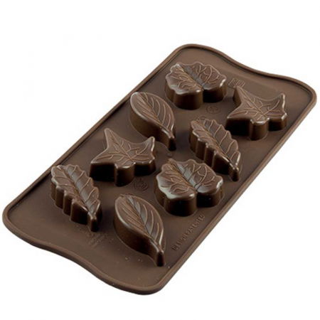 Forme Multicavitati Mici - Forma Silicon Praline Silikomart Natura 5.1 x 2.3 x H 1.45 cm, 10 ml, 8 cavitati (SCG10)