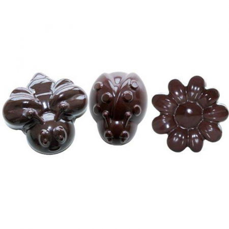 Forme Multicavitati Mici - Forma Silicon Praline Silikomart Primavara 3.6 x 2.6 x H 1.5 cm, 7.4 ml, 15 cavitati (SCG24)