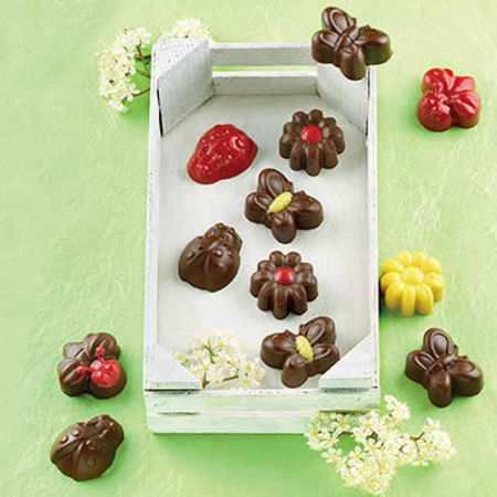 Forma Silicon Praline Silikomart Primavara 3.6 x 2.6 x H 1.5 cm, 7.4 ml, 15 cavitati (SCG24) [2]