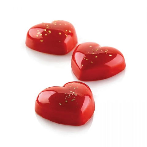 Forme 60x40cm Monoportii, Mignon - Forma Silicon Profesionala Inima 5.1 x 5.4 x H 2.3 cm, 45 cavitati, 33 ml (SQ065 )